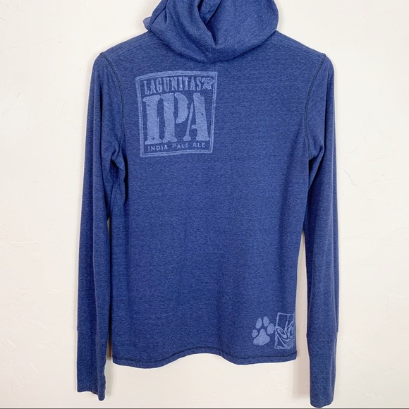 ALO Lagunitas Brewing Co Blue LS Graphic T Hoody S - Picture 4 of 6